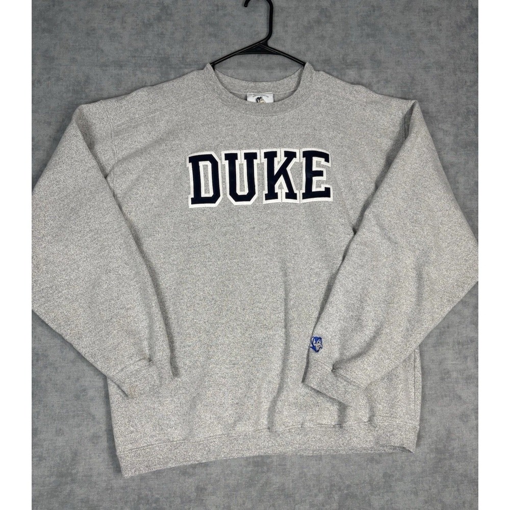 Vintage Duke University Sweatshirt Large Cotton Exchange USA Made Blue Devils